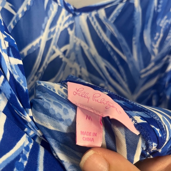 Lilly Pulitzer Dusk Jumpsuit Early Riser size medium blue racerback - Picture 8 of 10